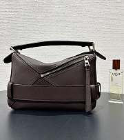 LOEWE Puzzle Biker Bag Large (Shiny Calfskin) brown size 24✕16✕10cm - 6