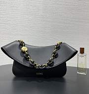 LOEWE Black Medium Leather Ola Shoulder Bag size 26✕13✕18cm - 1
