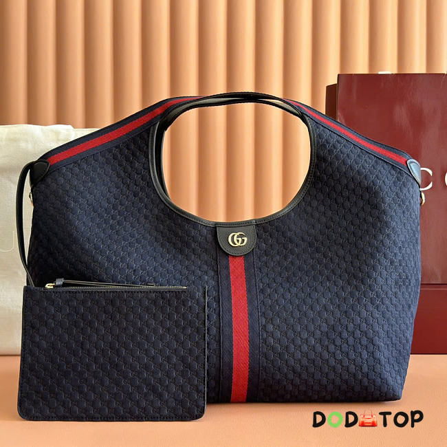 Gucci Women's Blue Giglio Tote Bag size 60x47x16cm - 1