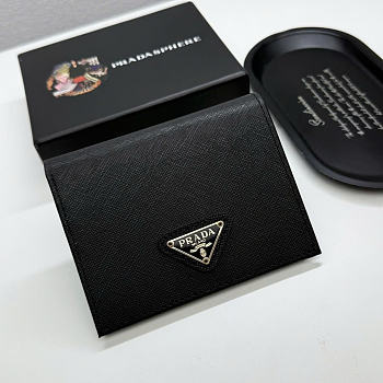 Prada wallet black size 11x9x3cm