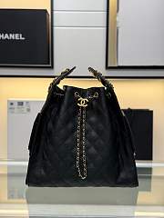 Chanel 25 black bag caviar leather size 40x30x15 cm  - 1