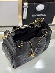 Chanel 25 black bag caviar leather size 40x30x15 cm  - 3