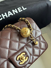Chanel dark brown bag size 20cm - 3