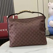 Gucci Beatrix Large Tote Bag Dark Brown Original GG Canvas 850546 size 40x36x12cm  - 1