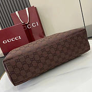 Gucci Beatrix Large Tote Bag Dark Brown Original GG Canvas 850546 size 40x36x12cm  - 4