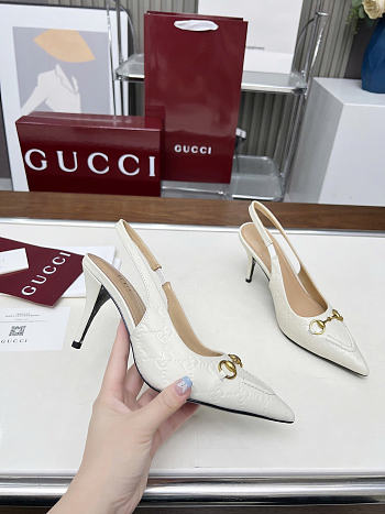 Gucci Women's pump with Horsebit white