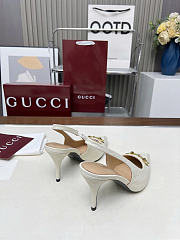 Gucci Women's pump with Horsebit white - 5