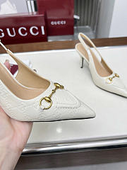 Gucci Women's pump with Horsebit white - 4