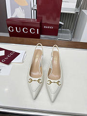 Gucci Women's pump with Horsebit white - 3