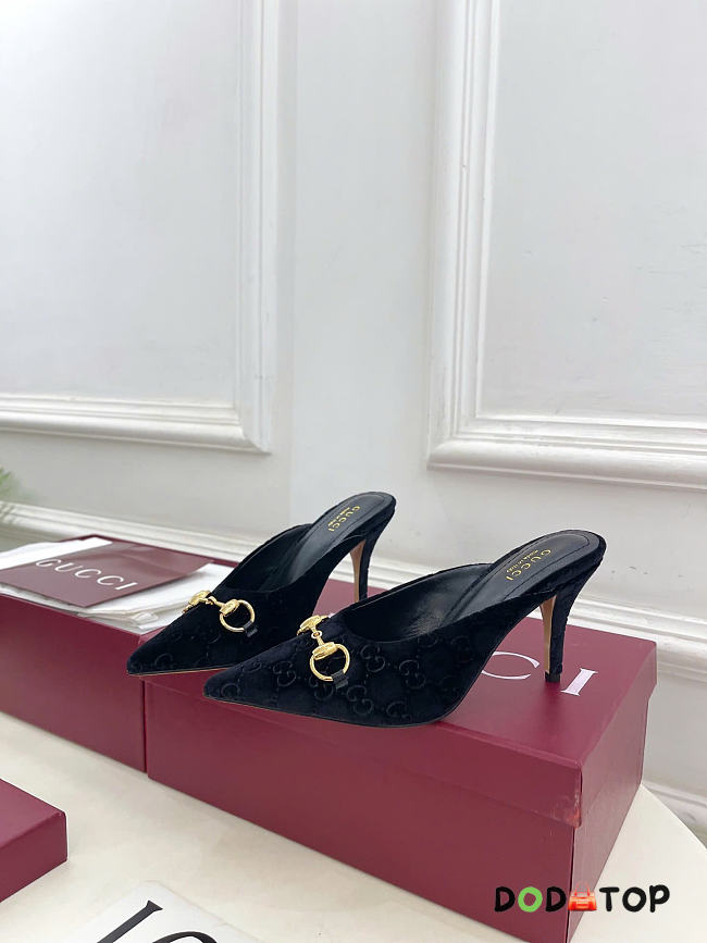 Gucci Women's mule with Horsebit black - AA - 1
