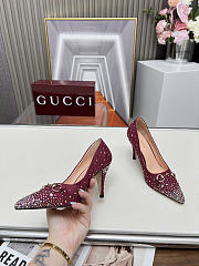 Gucci Women's pump with crystal Horsebit red - 6