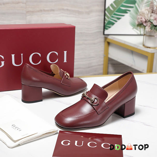 Gucci Women's loafer pump with Horsebit red  - 1