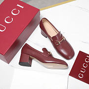 Gucci Women's loafer pump with Horsebit red  - 6