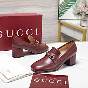 Gucci Women's loafer pump with Horsebit red  - 5
