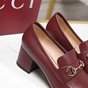 Gucci Women's loafer pump with Horsebit red  - 2