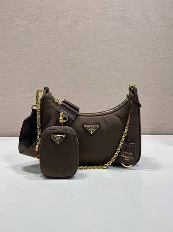 Prada nylon Hobo bag size 22x12x6cm