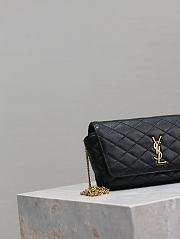 Saint Laurent Gaby Phone Holder YSL Crossbody Bag in Quilted Smooth Leather black size 19x10x4.5cm - 5
