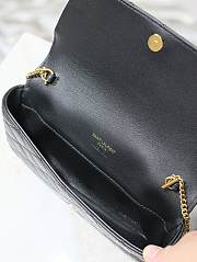 Saint Laurent Gaby Phone Holder YSL Crossbody Bag in Quilted Smooth Leather black size 19x10x4.5cm - 2