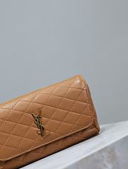 Saint Laurent Gaby Phone Holder YSL Crossbody Bag in Quilted Smooth Leather brown size 19x10x4.5cm - 4