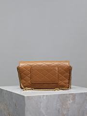 Saint Laurent Gaby Phone Holder YSL Crossbody Bag in Quilted Smooth Leather brown size 19x10x4.5cm - 5