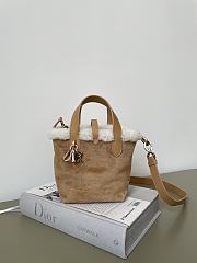 DiorAlps Small Dior Toujours Vertical Tote Bag brown Size 13 x 12x15cm - 1