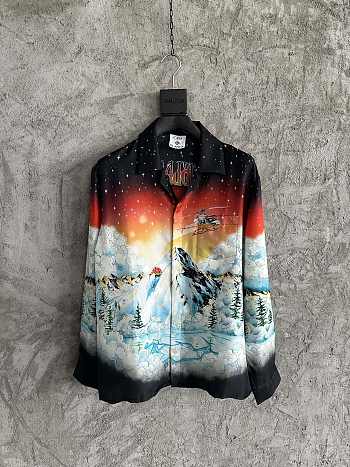 Casablanca ski-scene silk shirt Men