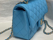 Chanel handle blue bag size 20X14X7CM - 6