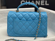 Chanel handle blue bag size 20X14X7CM - 5