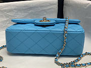 Chanel handle blue bag size 20X14X7CM - 4