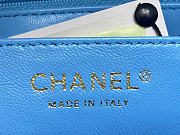Chanel handle blue bag size 20X14X7CM - 3