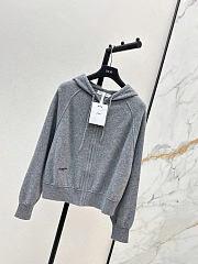 Dior Hooded Zipped Cardigan  - 4