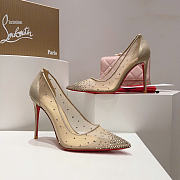 Christian Louboutin Follies Mesh and Suede Light Silk Pumps - 5