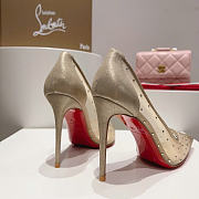 Christian Louboutin Follies Mesh and Suede Light Silk Pumps - 3