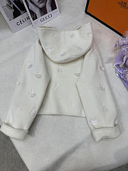 Hermes cashmere short coat white - 6