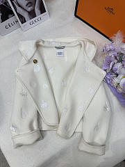 Hermes cashmere short coat white - 5