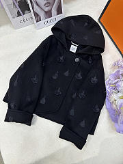 Hermes cashmere short coat black - 4