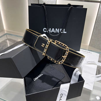 chanel belt black 4cm