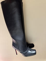 Christian Louboutin  Cassia Nodo Botta 100 mm Boots - Shiny calf leather - Black - Women - 1
