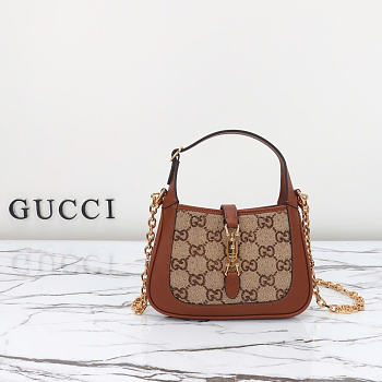 Gucci Jackie 1961 mini GG shoulder bag size 19x13x3cm
