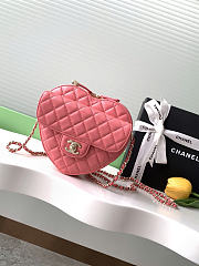 Chanel heart bag pink size 18x16.5x6.5cm - 1