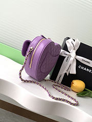 Chanel heart bag size 18x16.5x6.5cm - 4