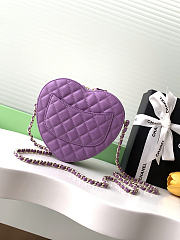 Chanel heart bag size 18x16.5x6.5cm - 3