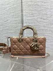Dior lady joy brown bag size 22cm - 1