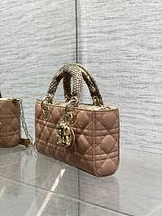 Dior lady joy brown bag size 22cm - 2