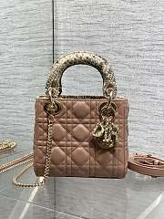 Dior lady brown bag size 17cm - 1