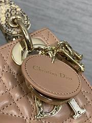 Dior lady brown bag size 17cm - 5
