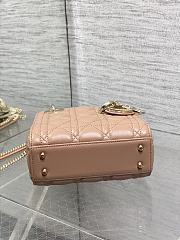 Dior lady brown bag size 17cm - 2