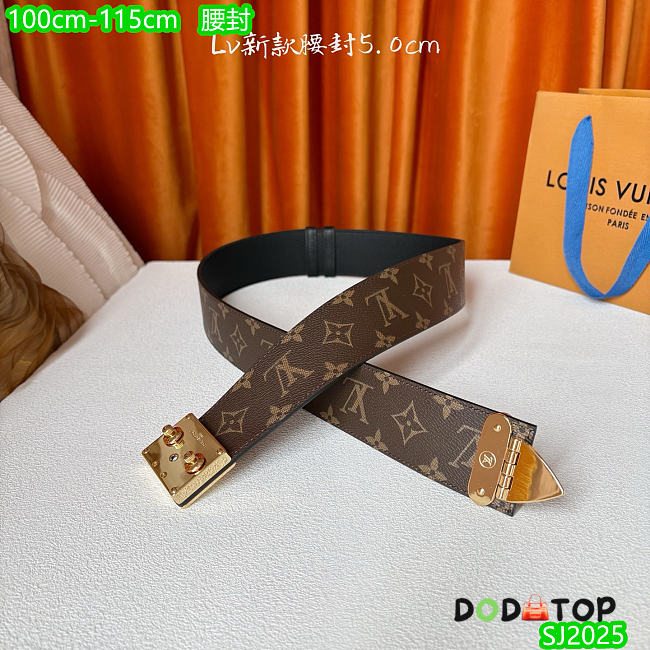 LV belt black 5cm - 1