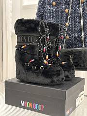 Moon Boot Icon Faux-Fur Boot Black Beads - 1