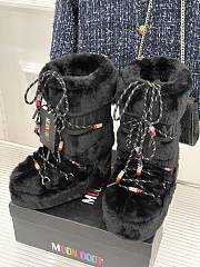 Moon Boot Icon Faux-Fur Boot Black Beads - 2